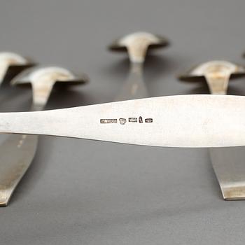 SKEDAR, 6 st, silver, Åbo/Turku, Finland, 1922. Vikt ca 320 g.