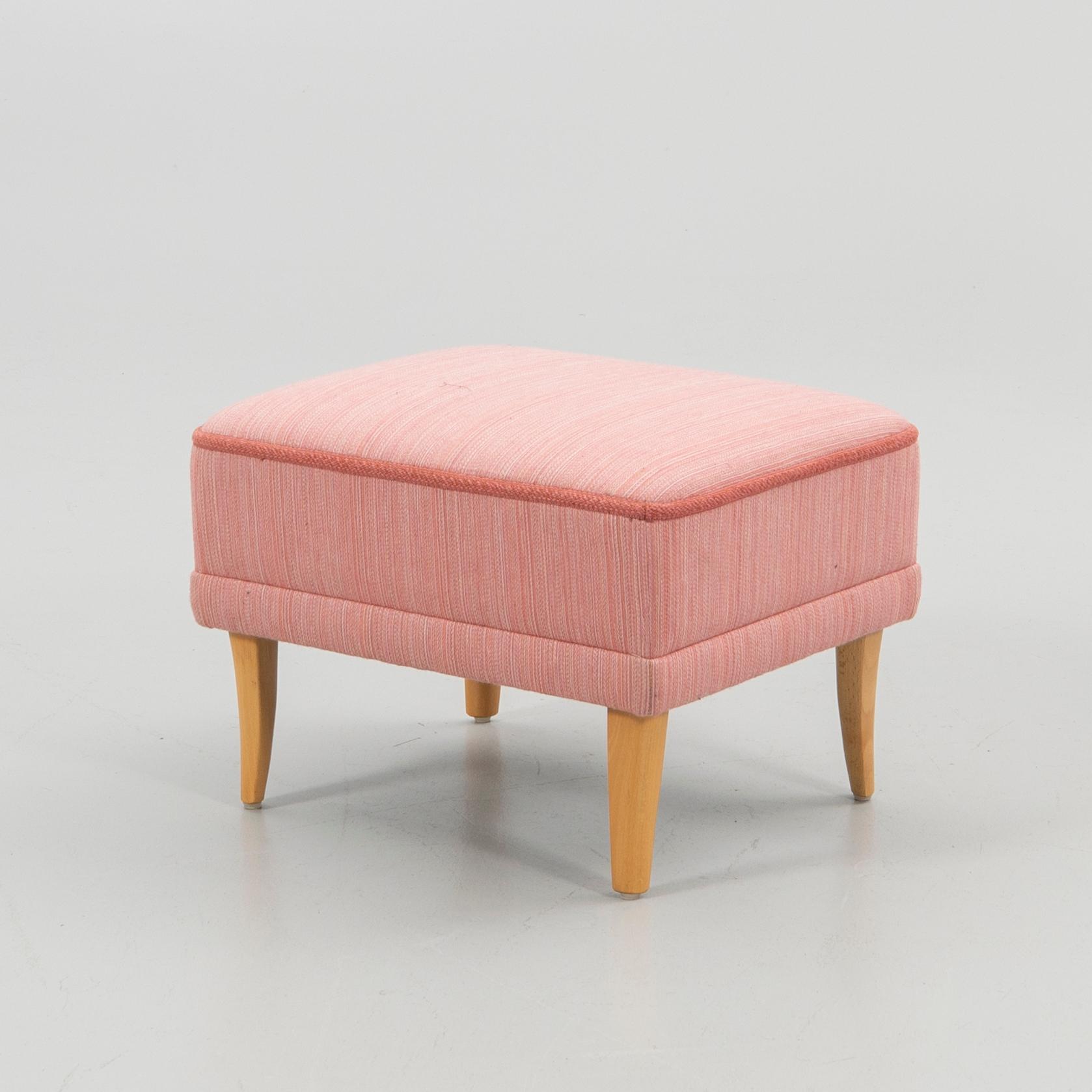 Carl Malmsten, Armchair with footstool, "The Giant Toad", second half of the 20th century.