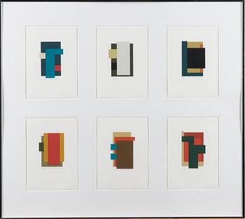 A SET OF SIX JUHANA BLOMSTEDT SERIGRAPHIES, signede, dated -84 and numbered 54/60.