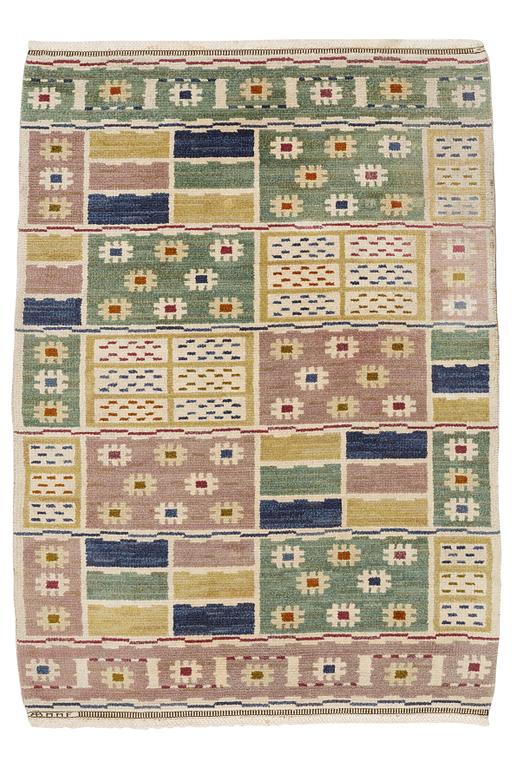 Märta Måås-Fjetterström, A carpet, "Ängarna", knotted pile, ca 182-183,5 x 122-128,5 cm, signed AB MMF.