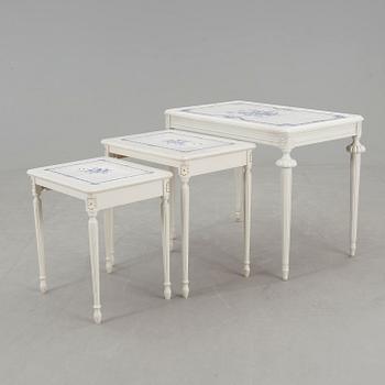 SATSBORD, 3 delar, gustaviansk stil, 1900-talets mitt.