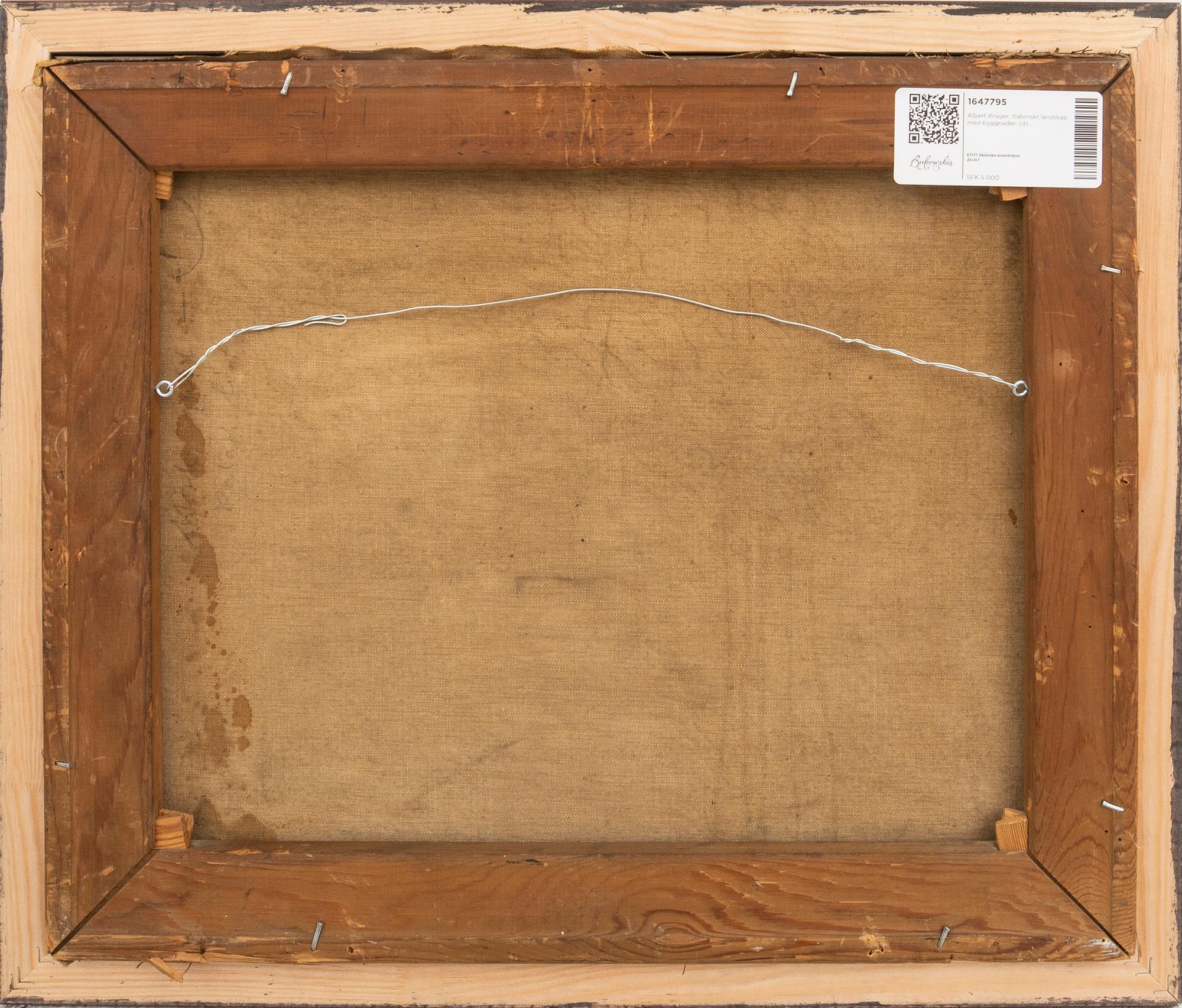 Albert Krüger, Italienskt landskap med byggnader.