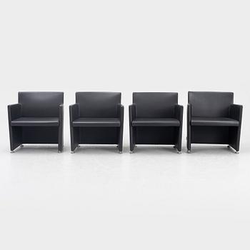 A set of four armchairs, Cappellini, Italy.