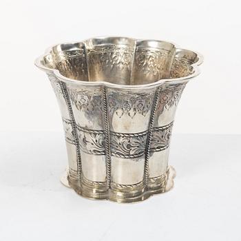 Beaker, so-called Margrete beaker, silver, JW Bohlin, Karlskrona, 1939.