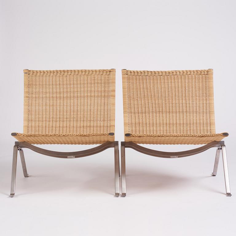 Poul Kjaerholm, a pair of 'PK22' chairs, Fritz Hansen, Denmark, 2000.