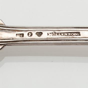 SKEDAR, 6 st., silver. Möllenborg Stockholm 1838. Vikt 500 g.