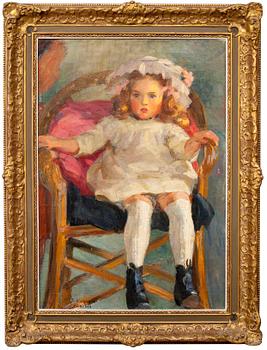 90. Dora Wahlroos, GIRL SITTING.