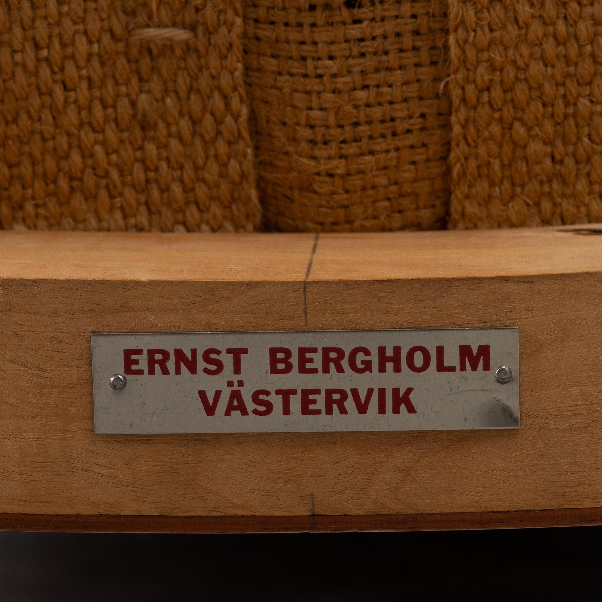 Six amchairs, Ernst Bergholm, Västervik, mid-20th century.