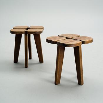 LISA JOHANSSON-PAPE, A PAIR OF STOOLS. Apila. 1970-/80s.