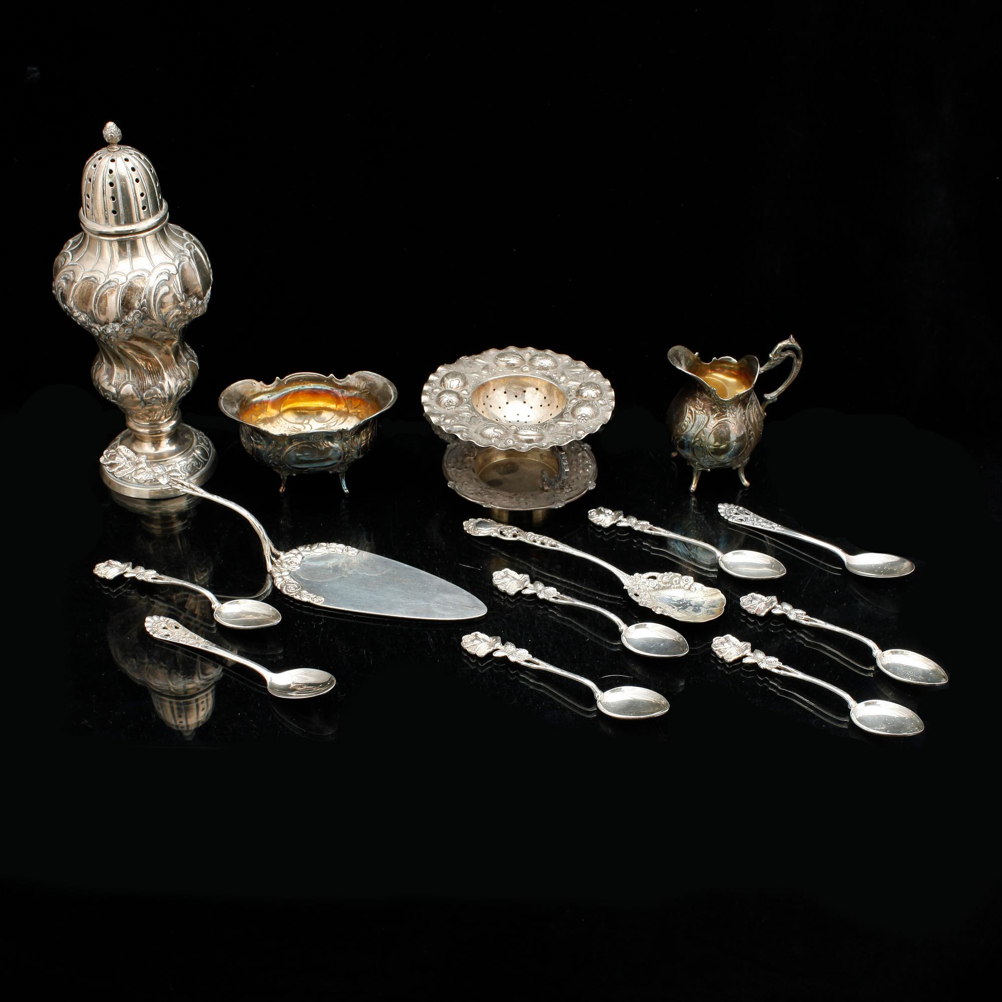 PARTI SILVER, silver, 21 delar, bla. GAB, Stockholm 1963. Totalvikt ca 753 gram.