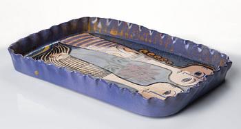 Birger Kaipiainen, a rectangular ceramic tray, Arabia, Finland 1950s.
