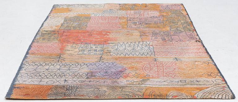 Carpet with a motif after Paul Klee, "Florentine Villa District" approximately 280 x 180 cm.