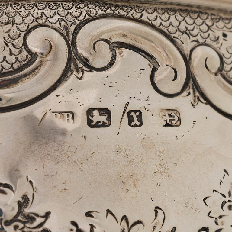 Malja, sterling hopea, Barker Brothers, Birmingham 1897.