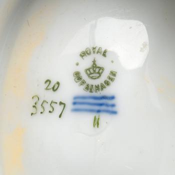 A pair of Royal Copenhagen 'Flora Danica' salts, Denmark, 20th Century.
