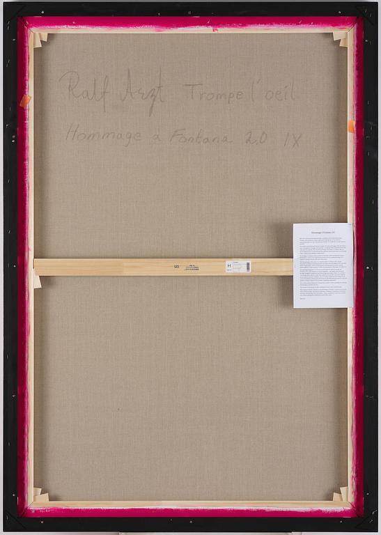 Ralf Arzt, "Trompe l'oeil Hommage à Fontana 2.0 IX".