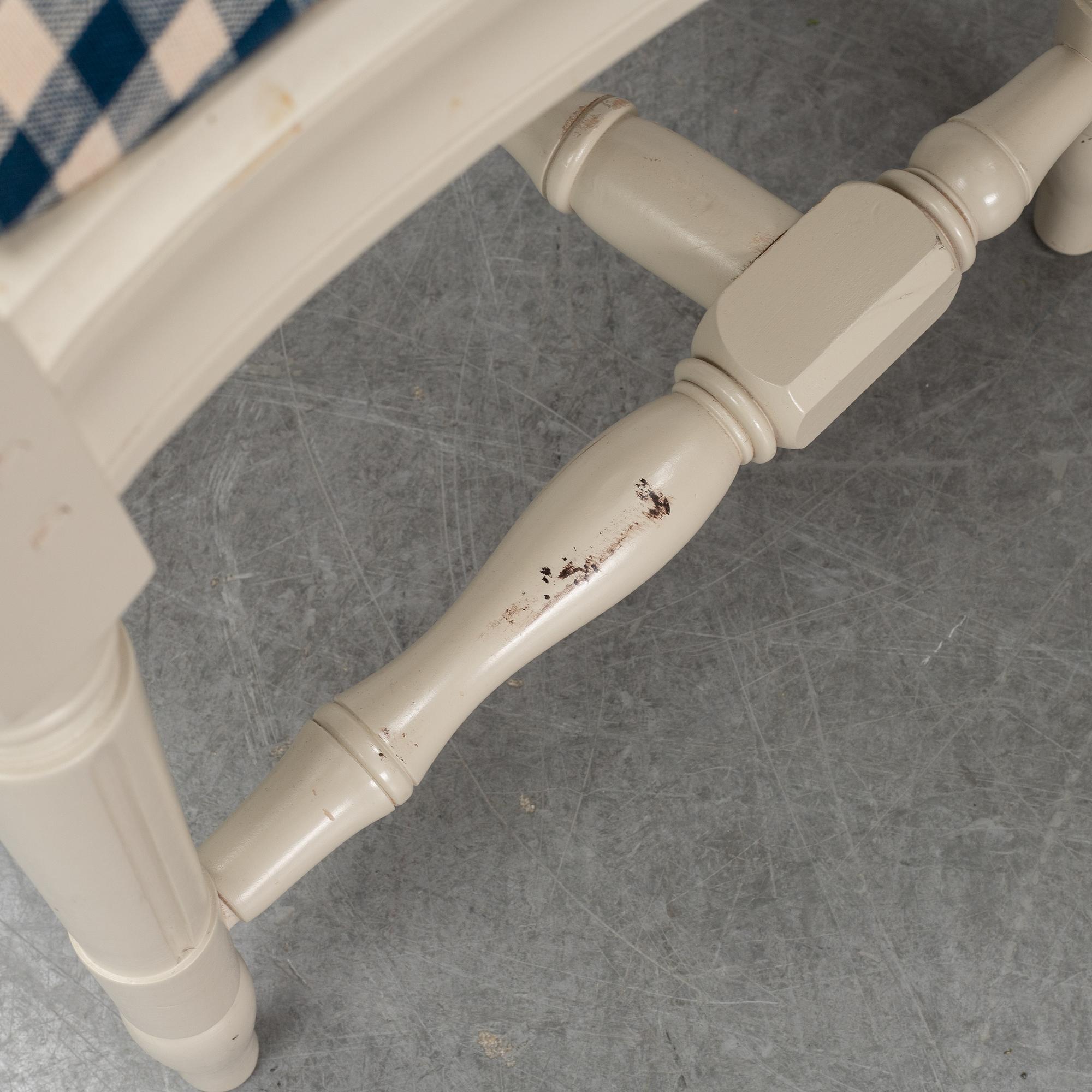 Eight Gustavian style 'Hallunda' chairs from IKEA.