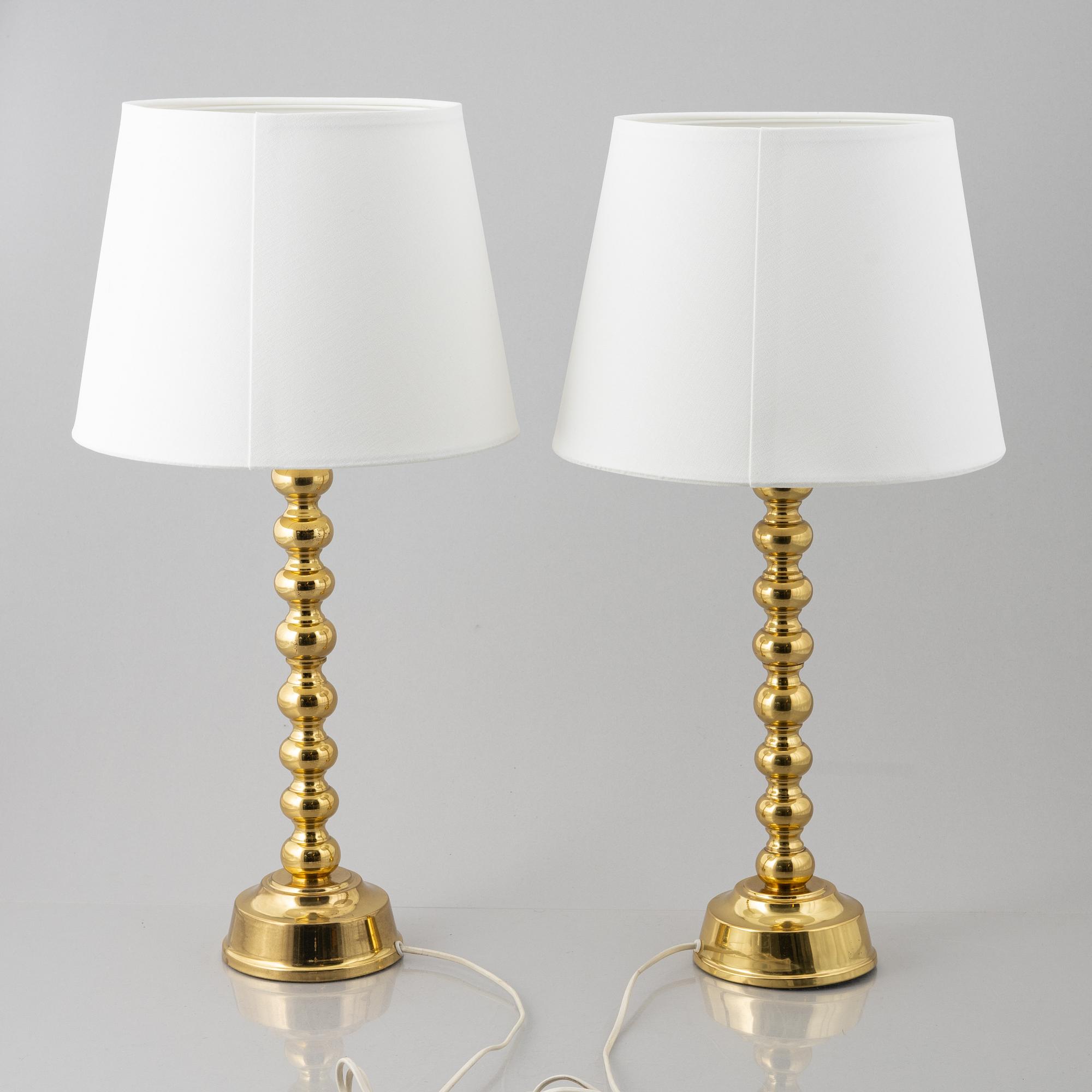 A pair of table lamps, Eskilstuna Elektrofabrik, second half of the 20th Century.