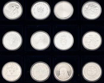 Minnesmynt, 24 st, Sverige, silver, 200 kr,
