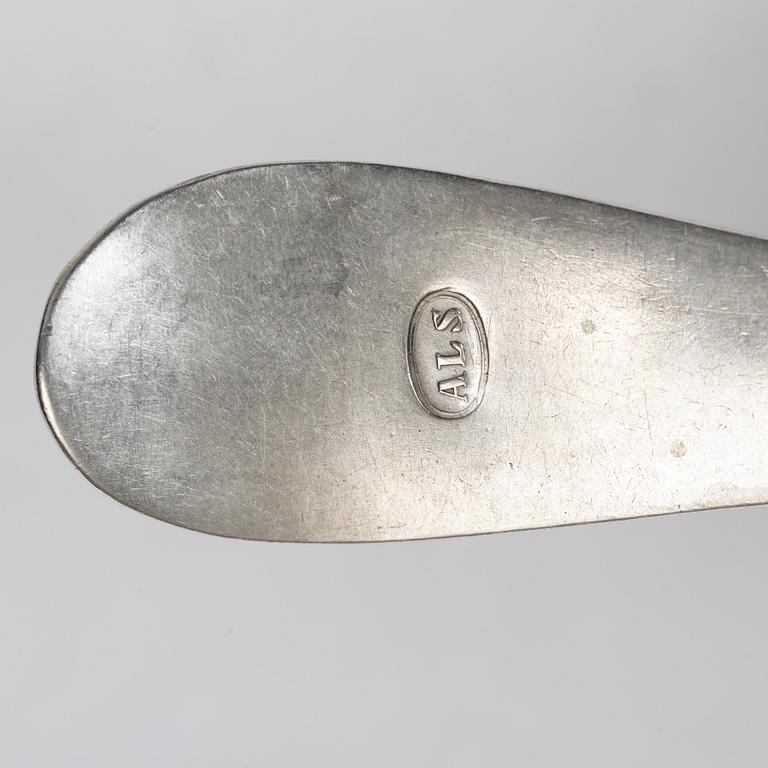 Eight Swedish silver forks, first half of the 19th century.