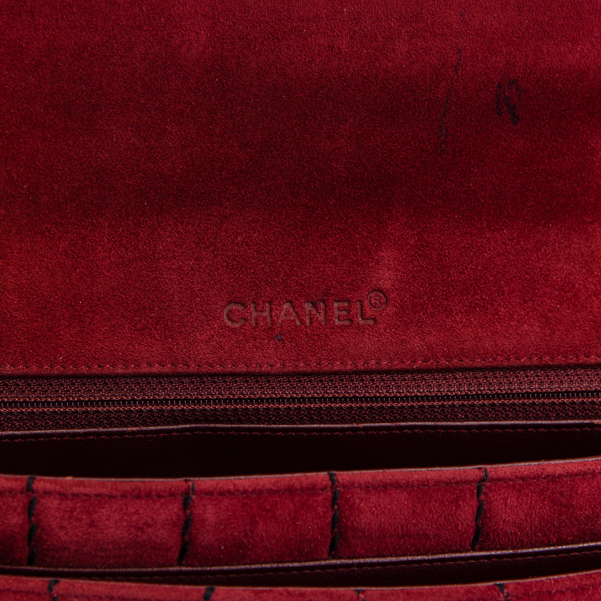 Chanel, a Suede Chocolate bar flap bag, 2000-2002.