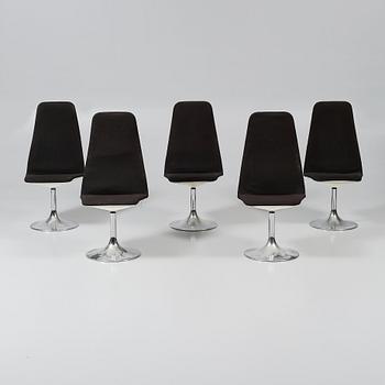STOLAR, 5 st, "Viggen" Johanson Design AB, Markaryd, 1980-tal.