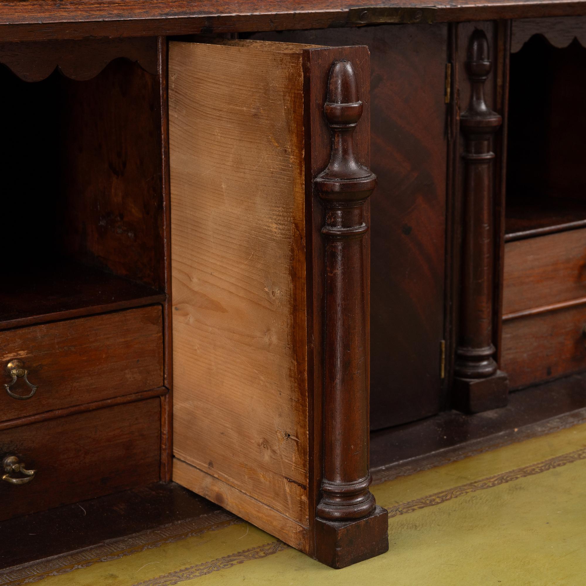 An English mahogany cabinet, 19th Century.