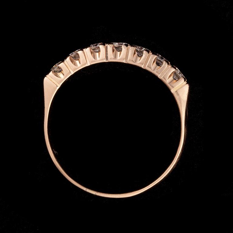 RING, 14K guld, diamanter, 1996. Vikt ca 3,6 g.