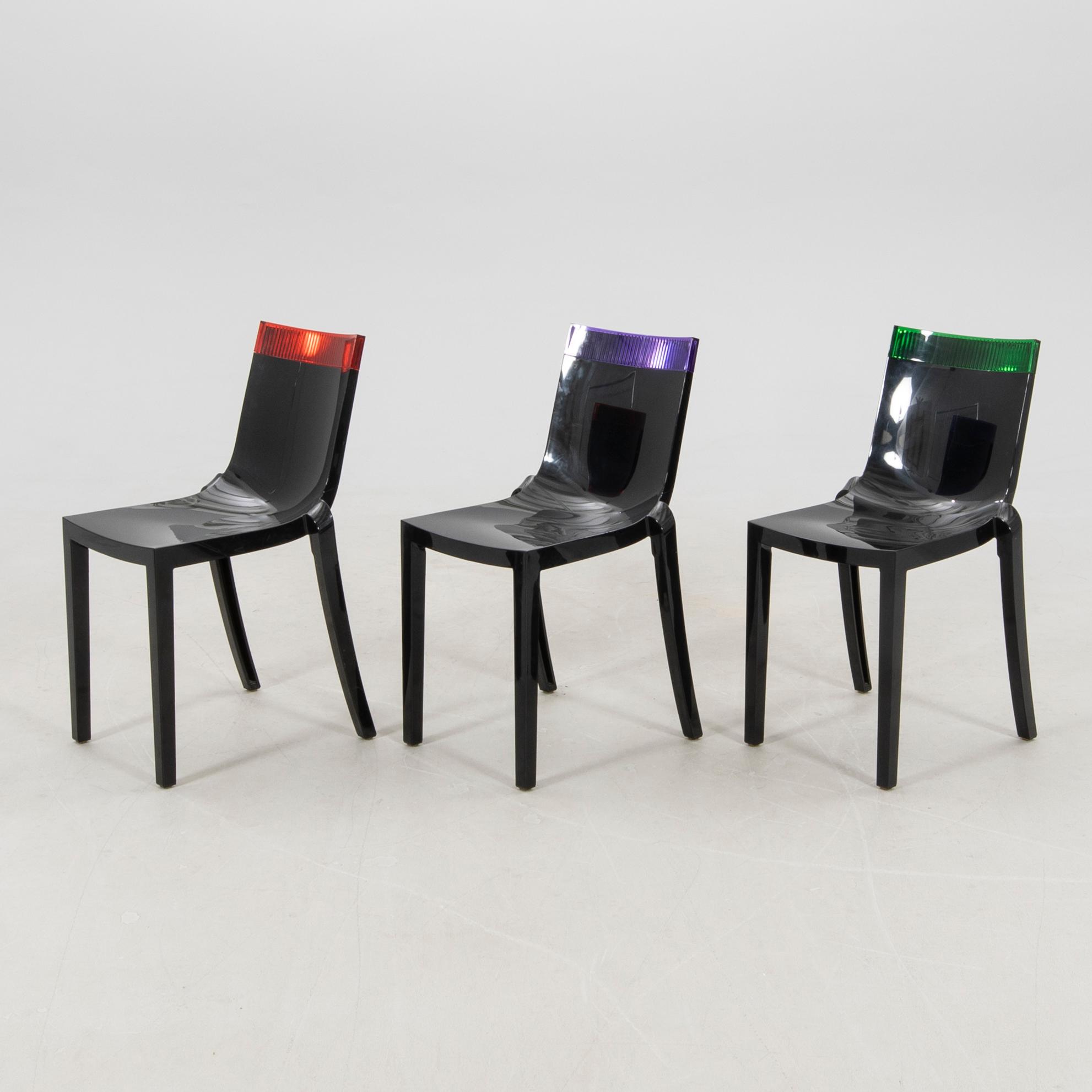 Chairs, 5 pcs "Hi cut", Kartell, 21st century.