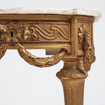 A Gustavian console table.