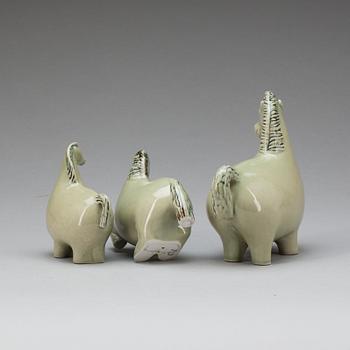 FIGURINER, porslin, 3 st.  Stig Lindberg, Gustavsberg.