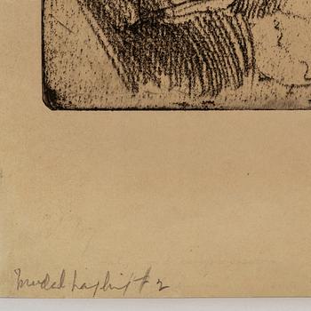 ANDERS ZORN, etching on soft ground, 1898, only state, signed in pencil.