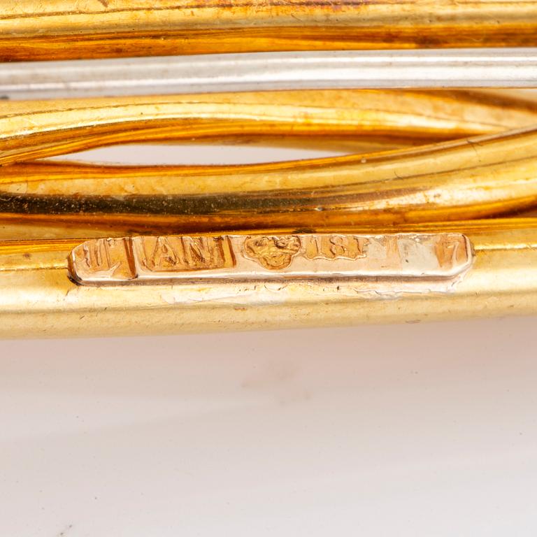 BROSCH, 18K guld.
