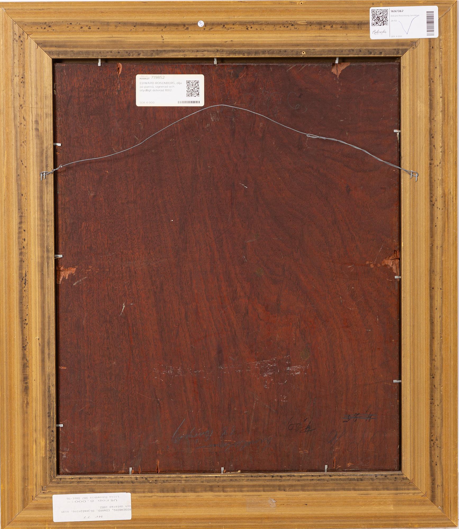 Edvard Rosenberg, landscape with a church.