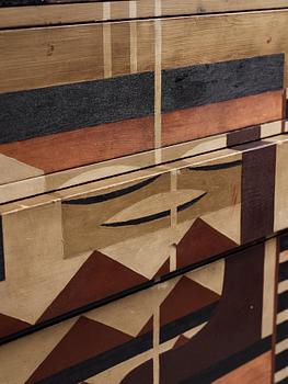 Ingegerd Torhamn, a modernist painted and decorated chest of drawers, Sweden ca 1930.