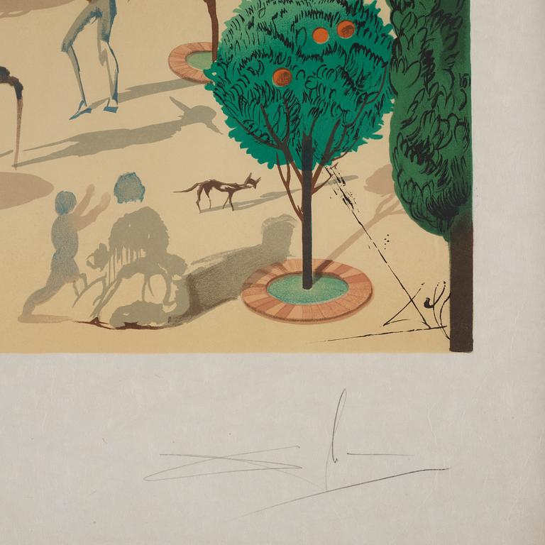 Salvador Dalí, lithograph in colours,1970, signed N/Z.