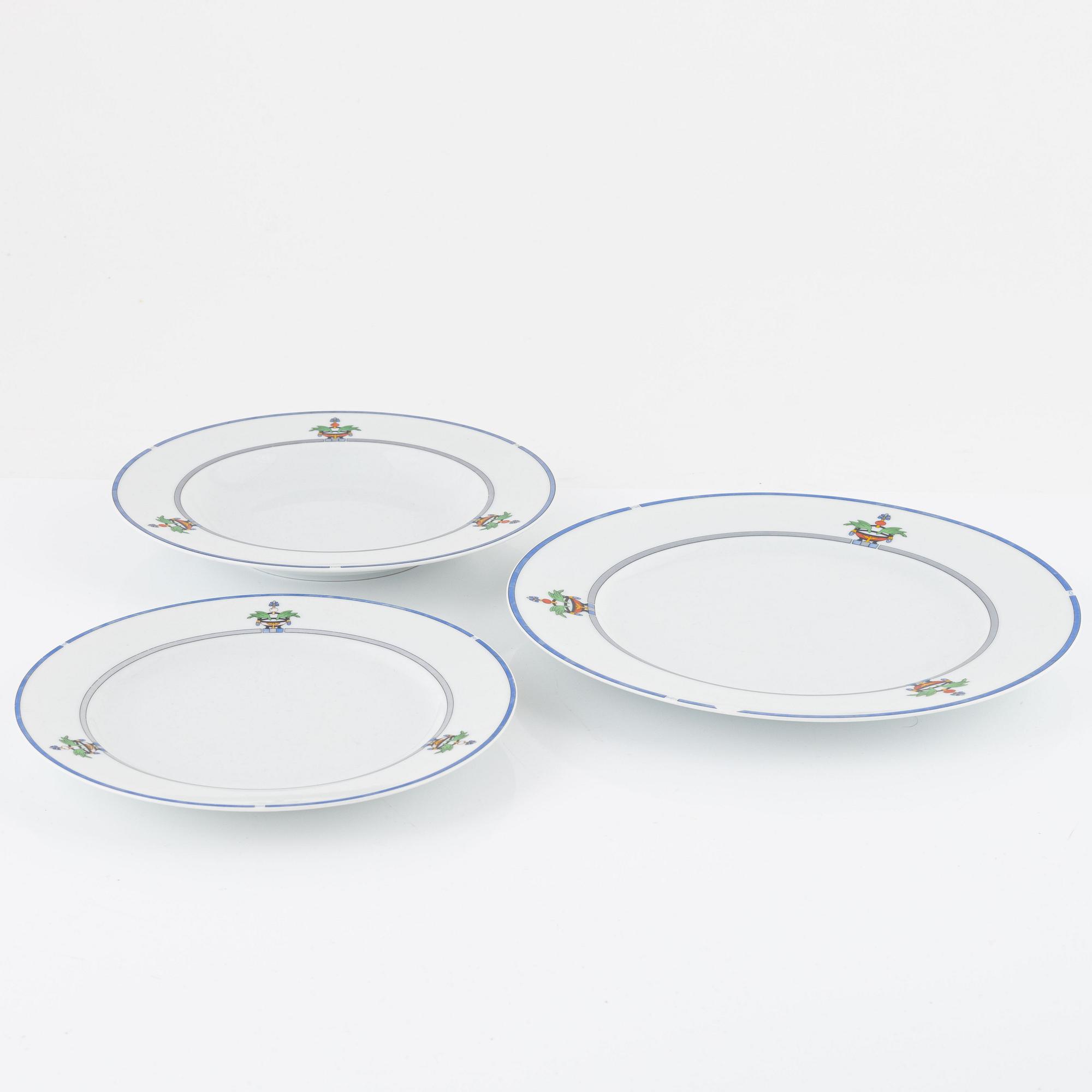 Servisdelar, 19 st, porslin "La Maison Venitienne", Cartier, Limoges, Frankrike.