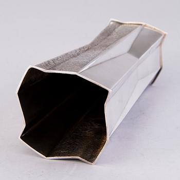TAPIO WIRKKALA, Silver vase TW 226, marked TW, Hopeakeskus, Hämeenlinna, Finland 1967.