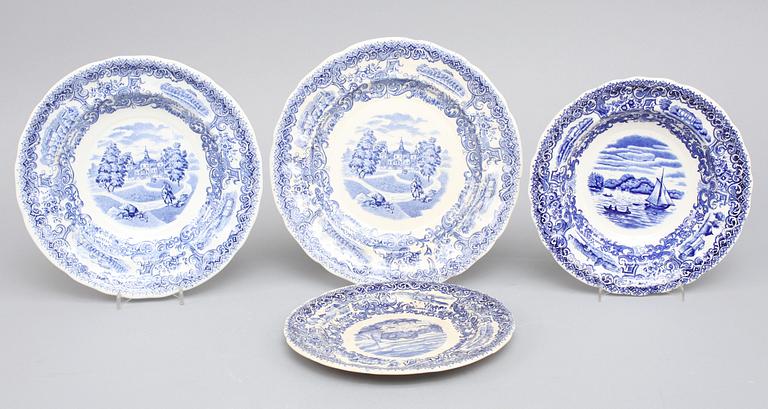 SERVIS, 50 delar. Flintgods, "Svenska Slott", Rörstrand.