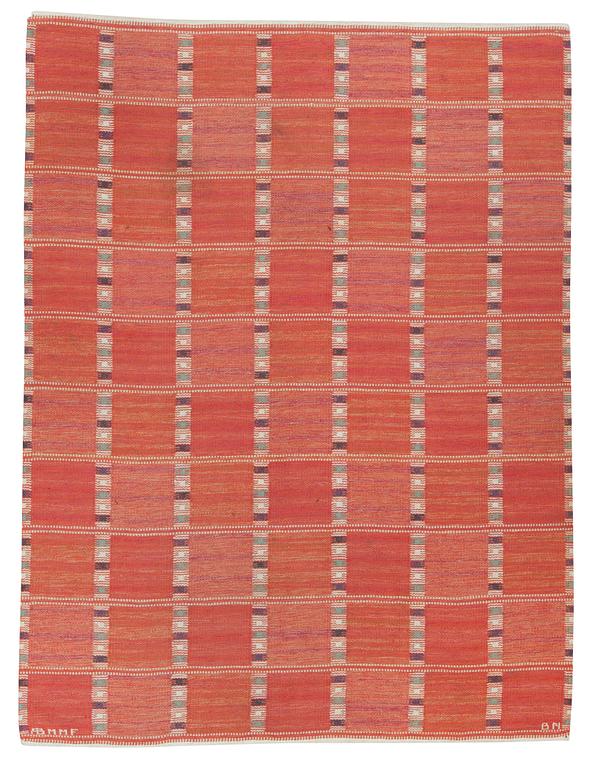 Barbro Nilsson, MATTA. "Falurutan röd". Rölakan. 246 x 187,5 cm. Signerad AB MMF BN.