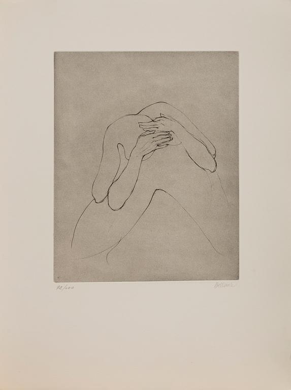 HANS BELLMER, "Les anagrammes du corps". 10 etchings, 1973, each signed in pencil and numbered 72/100.
