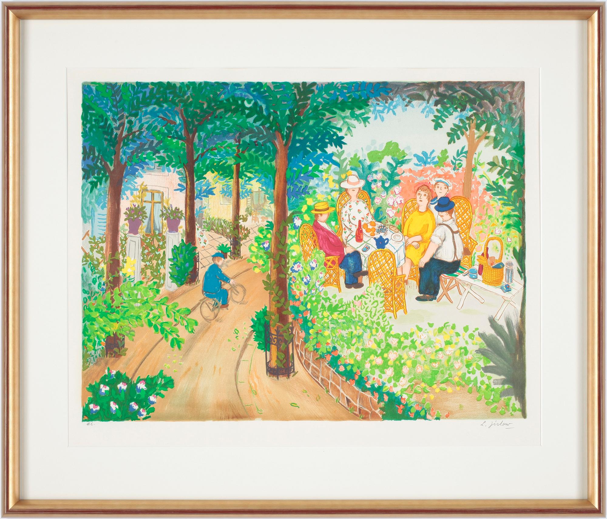 LENNART JIRLOW, färglitografi. Sign, HC.