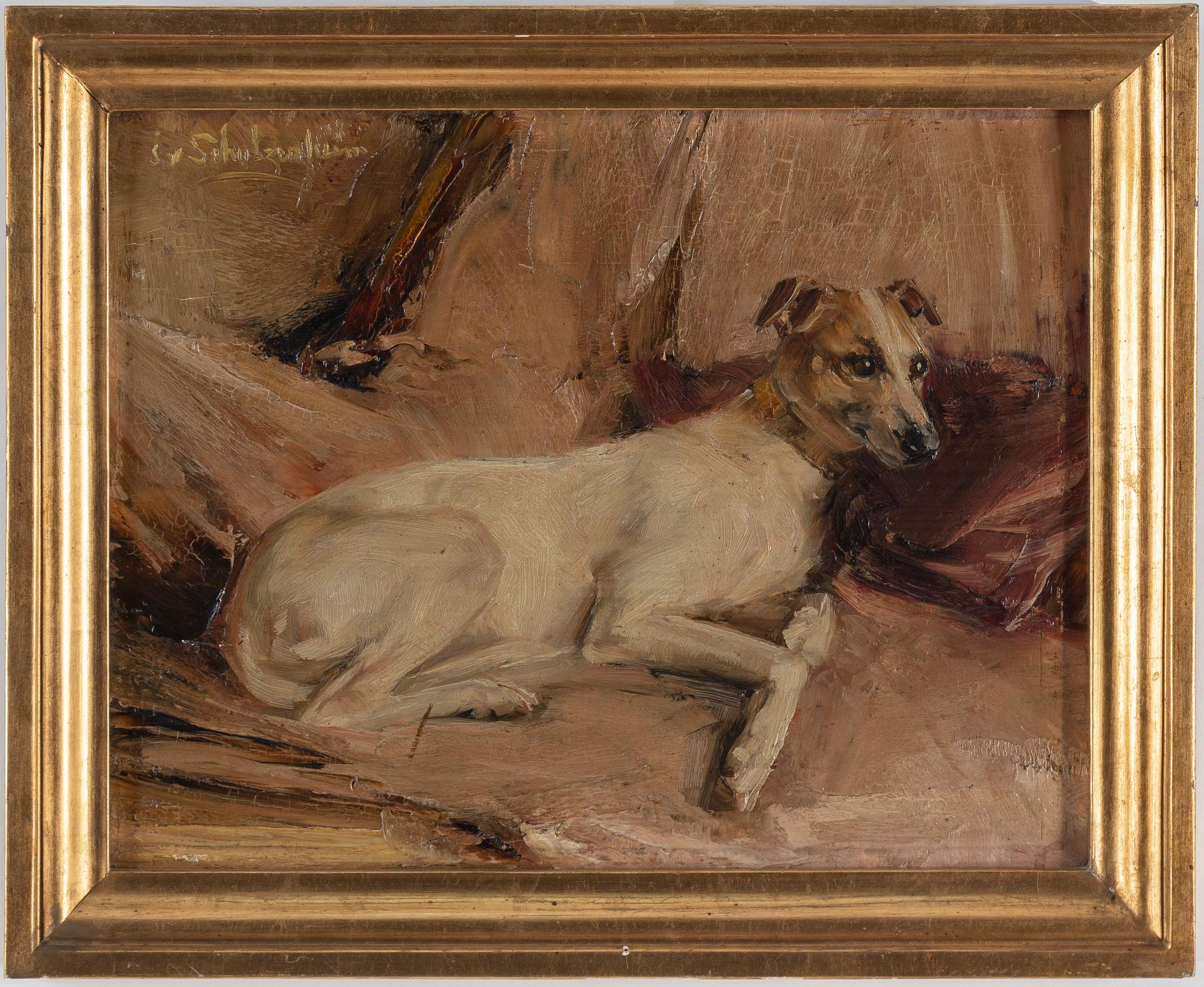 IDA VON SCHULZENHEIM, olja på pannå, signerad.