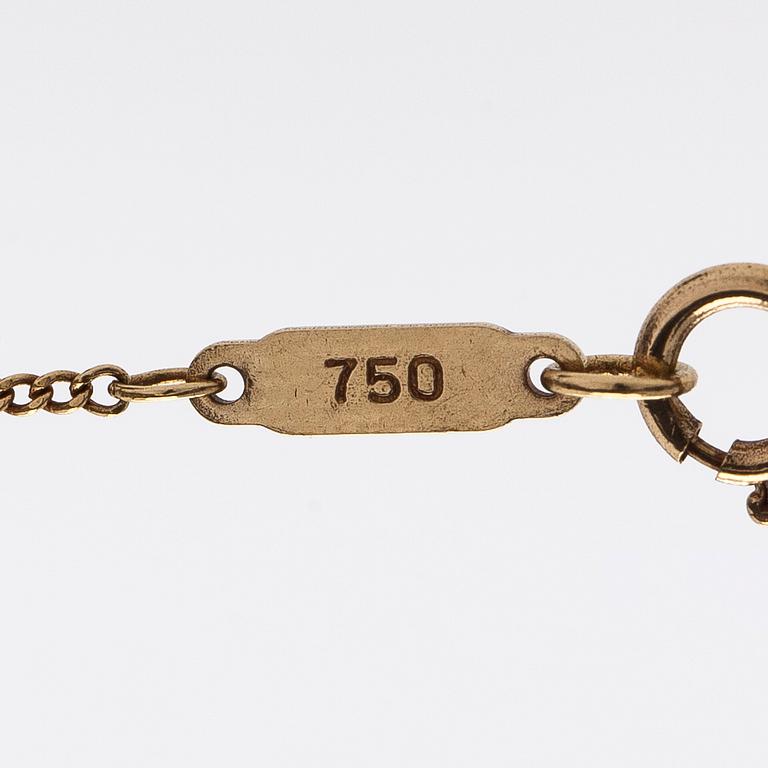 Tiffany & Co, halsband med hänge, "Leaf", 18K guld.