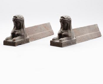 ELDHUNDAR, 1 par, gjutjärn, 1800-/1900-tal.