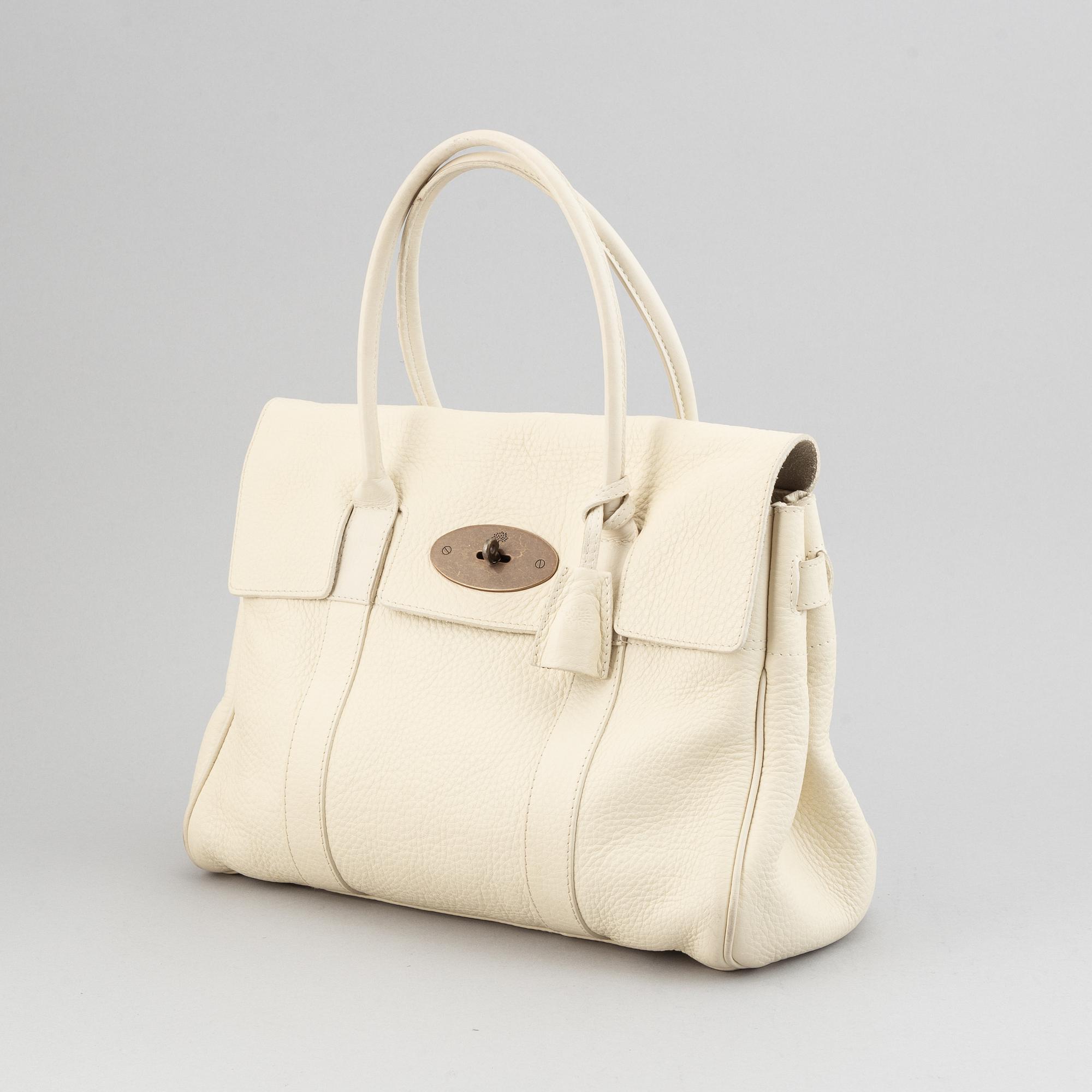 Mulberry a white leather Bayswater handbag. Bukowskis