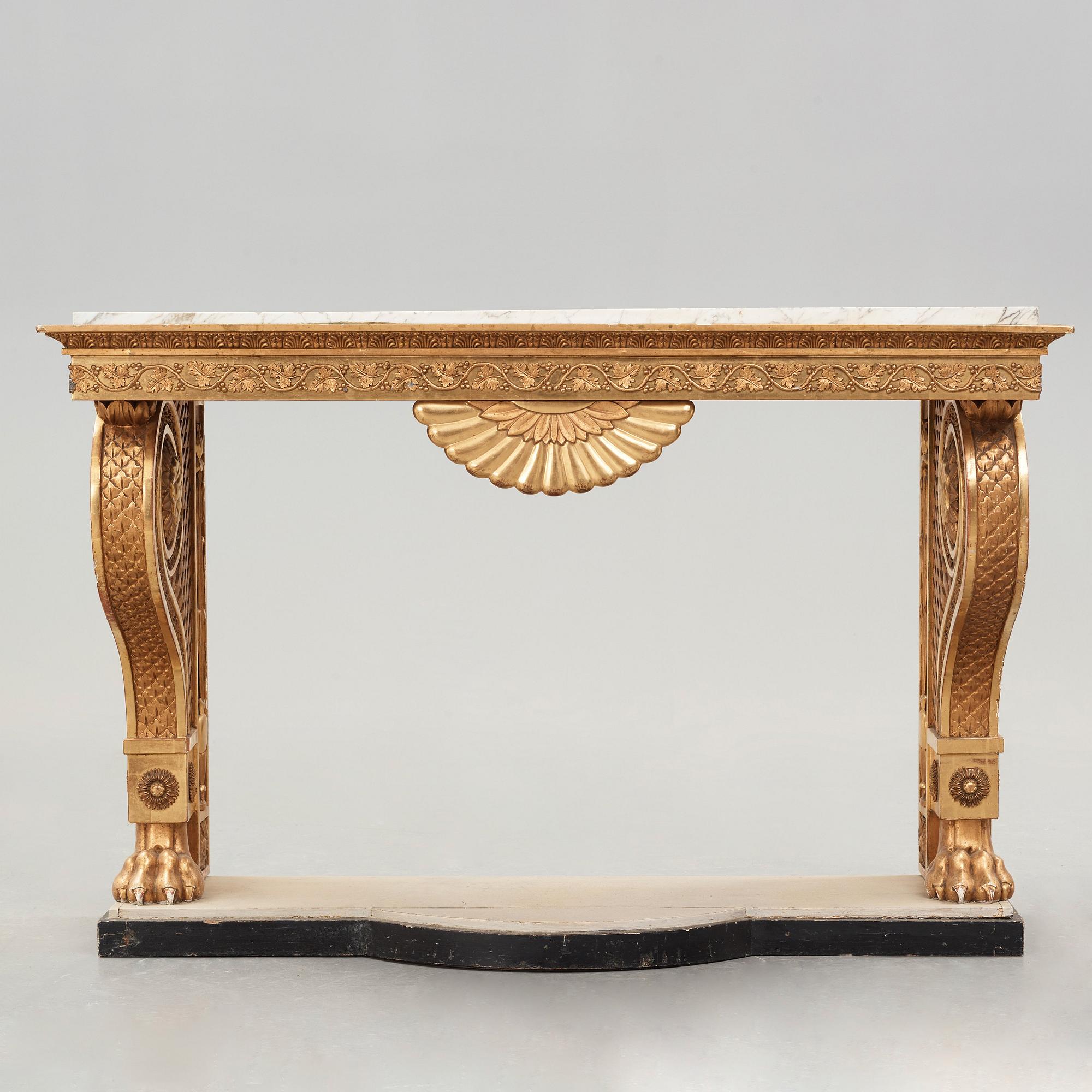 A Swedish Empire early 19th Century console table.