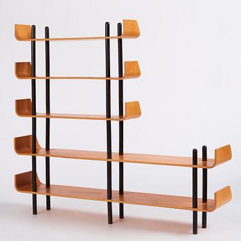 Wilhelm Lutjens, a bookshelf / room divider, model "545", De Boer Gouda, The Netherlands 1950-60s.