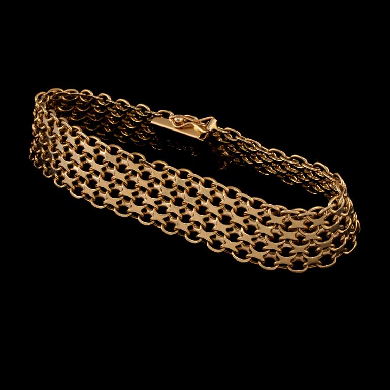 ARMLÄNK, 18k guld, Alton, Falköping, 1969. Vikt 21 g.