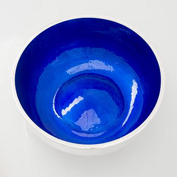 A sterling silver and enamel bowl, maker's mark of A. Tillander, Turku 2005.