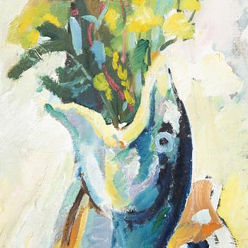 Pär Siegård, Still life, with a motif on the reverse.
